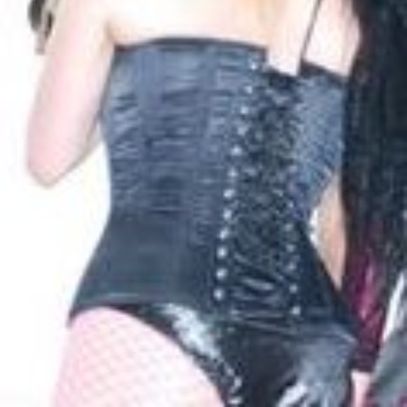 Black Overbust Steel Boned Corset size 26" waist - Picture 6 of 7